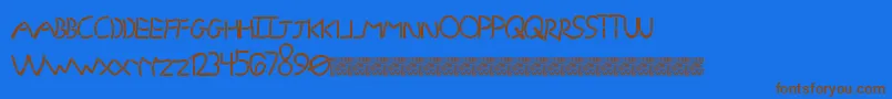 GrandStencil Font – Brown Fonts on Blue Background