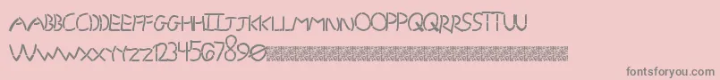 Police GrandStencil – polices grises sur fond rose
