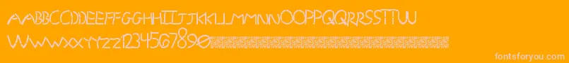 GrandStencil Font – Pink Fonts on Orange Background