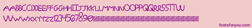 Fonte GrandStencil – fontes roxas em um fundo rosa