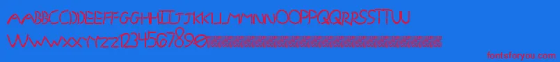 GrandStencil Font – Red Fonts on Blue Background