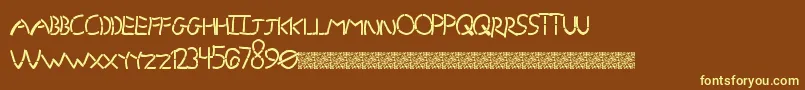 GrandStencil Font – Yellow Fonts on Brown Background