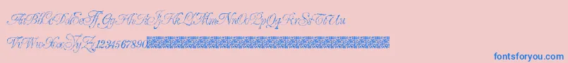 GrandZeroes Font – Blue Fonts on Pink Background