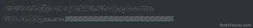 GrandZeroes Font – Gray Fonts on Black Background
