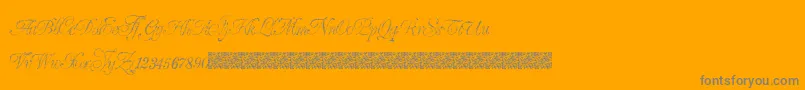 GrandZeroes-Schriftart – Graue Schriften auf orangefarbenem Hintergrund