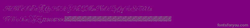 GrandZeroes Font – Gray Fonts on Purple Background