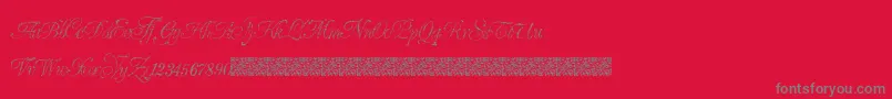 GrandZeroes Font – Gray Fonts on Red Background