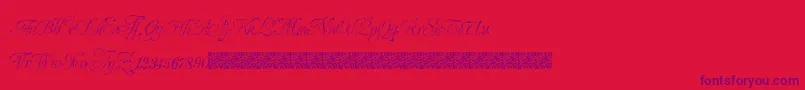 GrandZeroes Font – Purple Fonts on Red Background