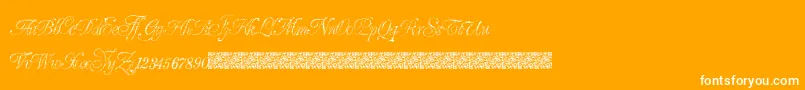 GrandZeroes Font – White Fonts on Orange Background