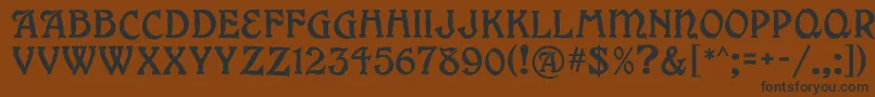 Grange Font – Black Fonts on Brown Background