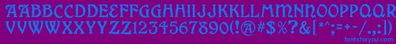 Grange Font – Blue Fonts on Purple Background