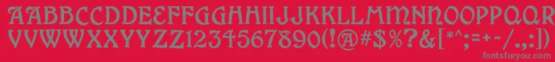 Grange Font – Gray Fonts on Red Background