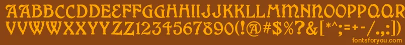 Grange Font – Orange Fonts on Brown Background