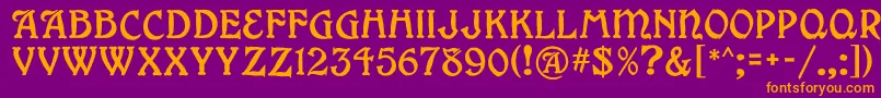 Grange Font – Orange Fonts on Purple Background