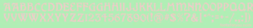 Grange Font – Pink Fonts on Green Background