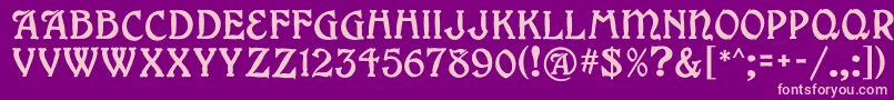 Grange Font – Pink Fonts on Purple Background