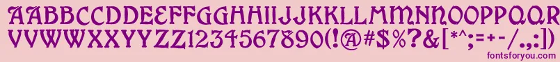 Grange Font – Purple Fonts on Pink Background