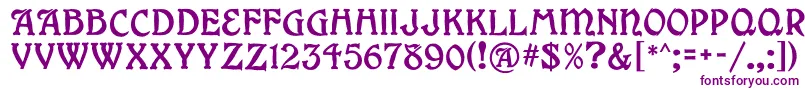 Grange Font – Purple Fonts on White Background