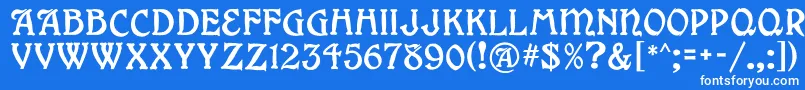 Grange Font – White Fonts on Blue Background