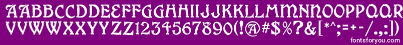 Grange Font – White Fonts on Purple Background