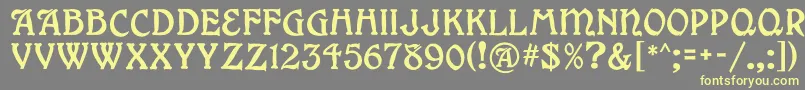 Grange Font – Yellow Fonts on Gray Background