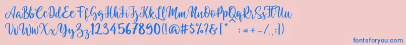 Police Granotta Regular – polices bleues sur fond rose