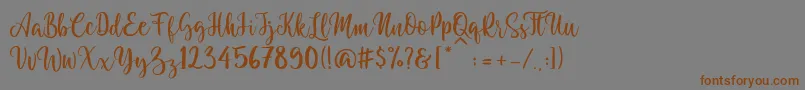 Granotta Regular Font – Brown Fonts on Gray Background