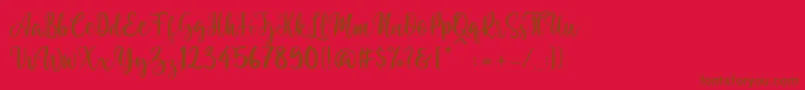 Granotta Regular Font – Brown Fonts on Red Background