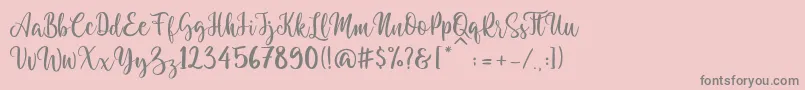 Granotta Regular Font – Gray Fonts on Pink Background