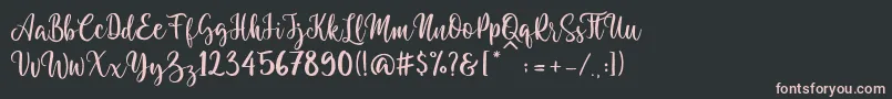 Granotta Regular Font – Pink Fonts on Black Background