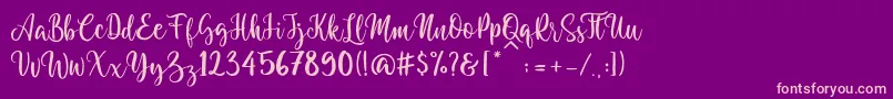 Granotta Regular Font – Pink Fonts on Purple Background