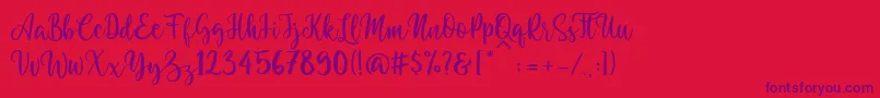 Granotta Regular Font – Purple Fonts on Red Background