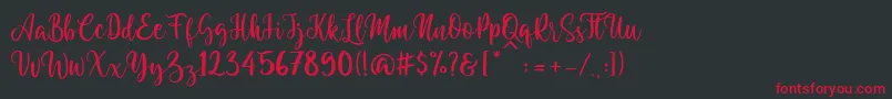 Granotta Regular Font – Red Fonts on Black Background