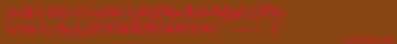Granotta Regular Font – Red Fonts on Brown Background