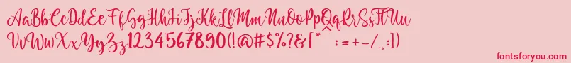 Granotta Regular Font – Red Fonts on Pink Background