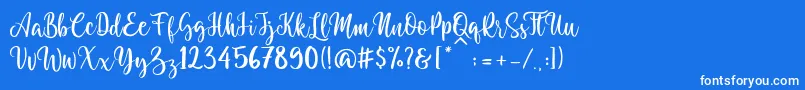 Granotta Regular-Schriftart – Weiße Schriften auf blauem Hintergrund