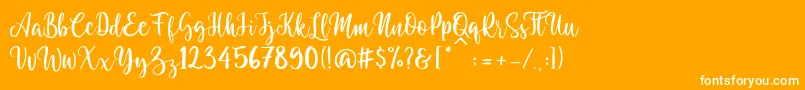 Granotta Regular Font – White Fonts on Orange Background