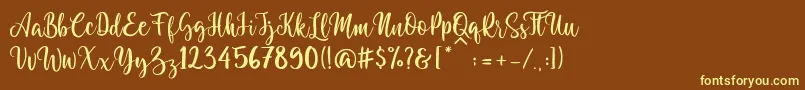 Granotta Regular Font – Yellow Fonts on Brown Background