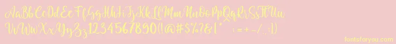 Granotta Regular Font – Yellow Fonts on Pink Background