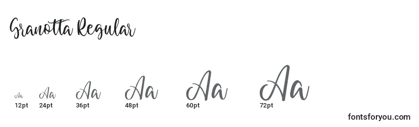 Granotta Regular Font Sizes