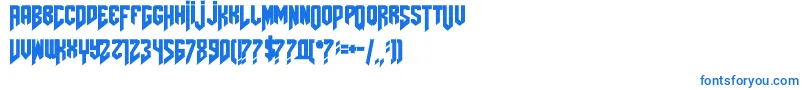Шрифт Amazdoomleft – синие шрифты