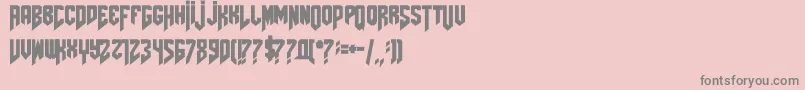 Amazdoomleft Font – Gray Fonts on Pink Background
