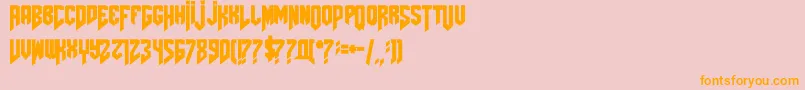 Amazdoomleft Font – Orange Fonts on Pink Background
