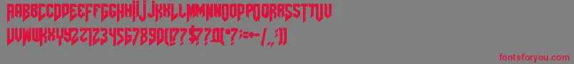 Amazdoomleft Font – Red Fonts on Gray Background