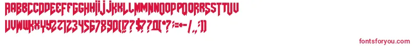 Amazdoomleft Font – Red Fonts on White Background