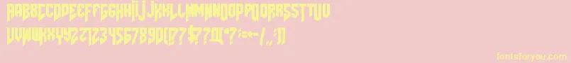 Amazdoomleft Font – Yellow Fonts on Pink Background