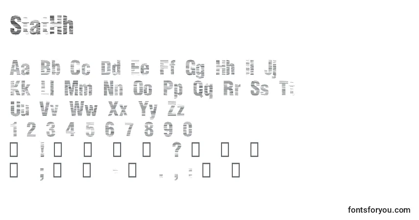 Fuente StatHh - alfabeto, números, caracteres especiales