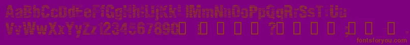 フォントStatHh – 紫色の背景に茶色のフォント