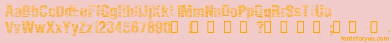 StatHh Font – Orange Fonts on Pink Background