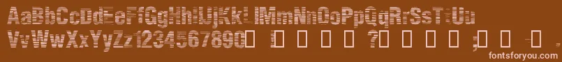 Шрифт StatHh – розовые шрифты на коричневом фоне